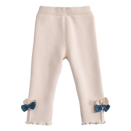 Sportkleidung Mädchen, Thermoleggings Mädchen Winter Lang Thermohose Kinder - Gefütterte Gymnastikhose Turnhose Sportleggings Dicke Thermo Leggings Warm Hosen Für Und Kleinkinder Beige 120 von Mobanna