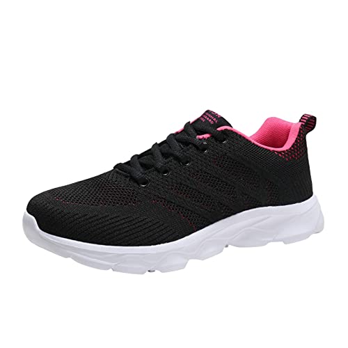 Sportschuhe Damen Fitnessstudio, Laufschuhe Damen Atmungsaktive Leicht Joggingschuhe - Hallenschuhe Unisex Gedämpft Segelschuhe Sportschuhe Atmungsaktiv Sneakers Outdoor Fitness Jogging Rot von Mobanna