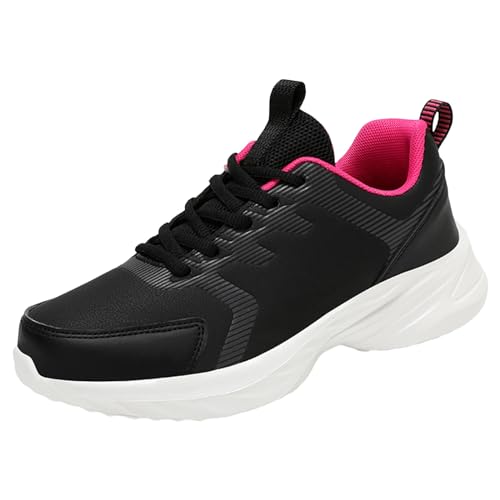 Sportschuhe Mit Heller Sohle, Laufschuhe Damen Atmungsaktive Leicht Walkingschuhe - Unisex Breite Füße Schuhe Fitnessschuhe Slipper Atmungsaktiv Turnschuhe Sportschuhe Freizeitschuhe Hot Pink von Mobanna