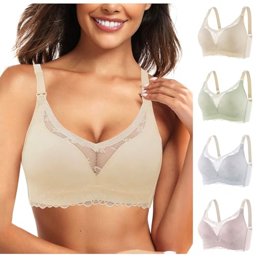 Stillbh Damen Nahtloser Maternity Bra - Stillbh Grosse Grössen Maternity Bra Maternity Umstands BH Ohne Bügel Still BHS Mit Zusätzlichen BH-Verlängerungen Zum Schlafen Und Stillen von Mobanna