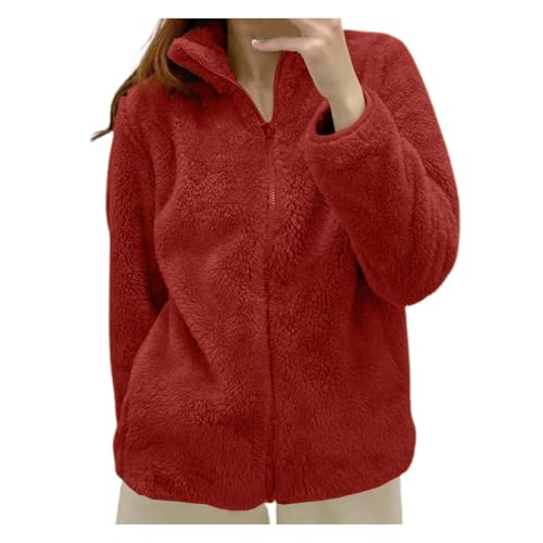 Sweatjacke Mit Teddyfutter Damen, Teddy Sweatjacke für Damen Plüsch Stehkragen Fleecejacke - Flauschige Sherpa Jacke Casual Winter Teddyfell Jacke Y2K Zip Sweatjacke Kuscheljacke Teddymantel L Sweatjacke Mit Teddyfutter Damen, Teddy Sweatjacke für Damen Plüsch Stehkragen Fleecejacke - Flauschige Sherpa Jacke Casual Winter Teddyfell Jacke Y2K Zip Sweatjacke Kuscheljacke Teddymantel L von Mobanna