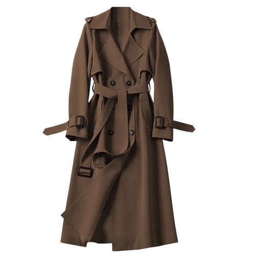 Tagesangebote Heute, Wintermantel Damen Elegant mit Gürtel Trenchcoat - A-Linie Langmantel Revers Zweireihig Cardigan Knielang Große Größen Windbreaker Elegant Vintage Übergangsmantel Tagesangebote Heute, Wintermantel Damen Elegant mit Gürtel Trenchcoat - A-Linie Langmantel Revers Zweireihig Cardigan Knielang Große Größen Windbreaker Elegant Vintage Übergangsmantel von Mobanna