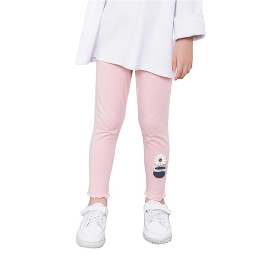 Thermo Leggings Kinder, Thermohose Kinder Mädchen Winter Lang Thermoleggings - Turnhose Gymnastikhose Leggings Sporthose Sportleggings Eingedickt Thermo Gefütterte Warm Winterhose Rosa 120 von Mobanna