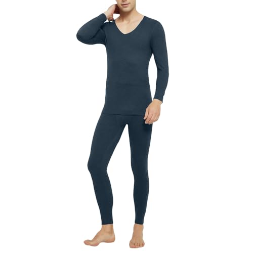 Thermo Set Herren, Thermo Unterwäsche Herren Set Innenfleece Schwarz Funktionsunterwäsche - Thermounterwäsche Winter Thermal Skiunterwäsche Warme Thermounterhemd Lange Thermohose für Männer von Mobanna