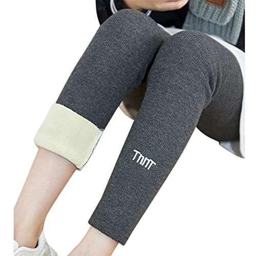 Thermohose Kinder, Thermohose Kinder Mädchen Lang Winter Thermo Leggings - Turnhose Sportleggings Gymnastikhose Dicke Gefütterte Warm Hosen Thermoleggings Für Und Kleinkinder Dunkelgrau 120 von Mobanna