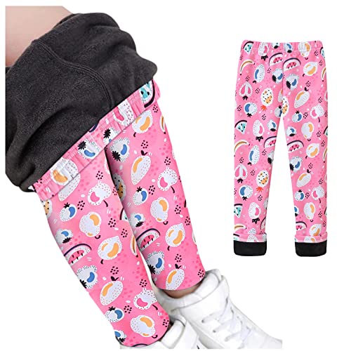 Thermoleggings Mädchen, Thermoleggings Mädchen Winter Lang Thermohose Kinder - Sporthose Gymnastikhose Sportleggins Leggings Dicke Gefütterte Warm Thermo Hosen Für Und Kleinkinder Rosa 140 von Mobanna