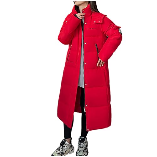 Übergangsjacke Lang Damen, Steppmantel Damen Lang Winter Sale Wintermantel Damen Puffer Lang Winterjacke Jacke Oversize Leichte Gefüttert Freizeit Outwear Herbstjacke Übergangsmantel Outdoorjacke von Mobanna