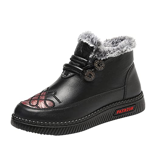 Wanderschuhe Damen Winter, Barfuß Schuhe Winter Schneeschuhe Damen Herren Gefüttert wasserdichte Bequeme Elegant Frauen Trekkingschuhe Winterstiefel Outdoor Winterboots Schneestiefel von Mobanna