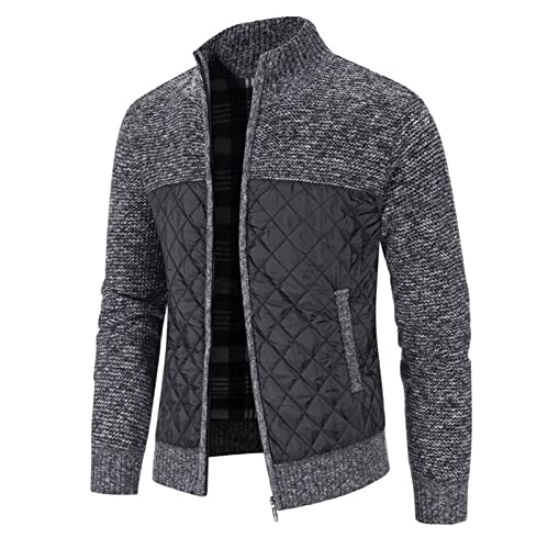 Warehouse Deal, Trachten Jacke Herren Strickjacke Herren Mit Reissverschluss Winter Trachtenjacke - Outdoor Strickfleecejacke Übergangs Jacken Fleece Wanderjacke Dick Mantel von Mobanna