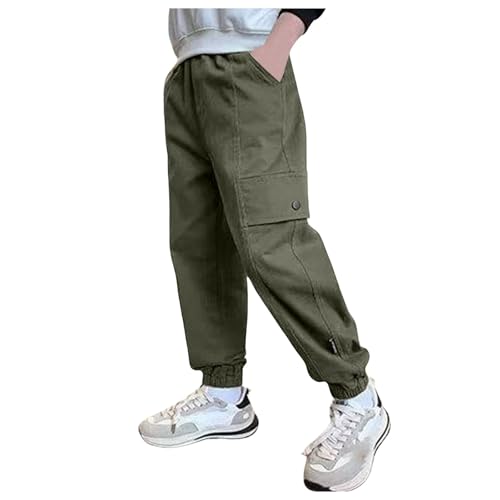 Weihnachten Sale, Black Friday Jogginghose Kinder Jungen Baggy Lang Weite Outdoorhose Sporthose Teenager Cargo Outdoor Winter Cargohose Hose Freizeithose Mit Gummizug von Mobanna