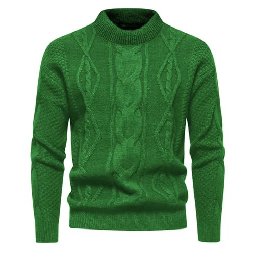 Weihnachten Sale, Strick Pullover Für Herren Winter Warm Rundhals Pulli - Langarmshirt Halloween Sweatshirts Strickpullover Langarm Strick-Pulli Sweater Regular Fit Texured XXL von Mobanna