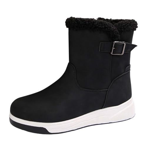 Winter Schuhe Damen Frau, Winterschuhe Damen Gefüttert Schneestiefel Damen Winter Warme Thermo Dicke Winterschuhe Damenstiefel Schlupfstiefel Warm Gefütterte Kurzschaft Stiefel Boots Schuhe von Mobanna