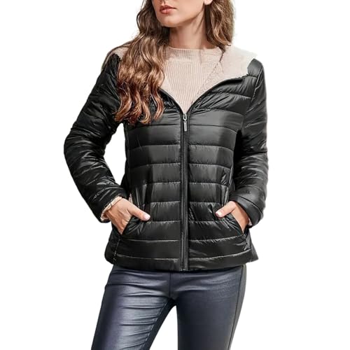 Winterjacke Lang Damen, Ultraleicht-Steppjacke Für Damen Wintermantel Damen Puffer Lang Steppmantel Winter Winterjacken Casual Outdoor Warme Daunenmantel Langarm Mantel Skijacke Outdoorjacke von Mobanna