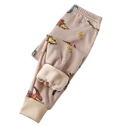 Winterleggings Mädchen, Thermoleggings Mädchen Jungen Warme Gefütterte Winterhose - Dicke Leggings Baumwolle Kuschel Hosen Winter Thermohose Fleecehose für Kinder 1-9 Jahre Alt Khaki von Mobanna