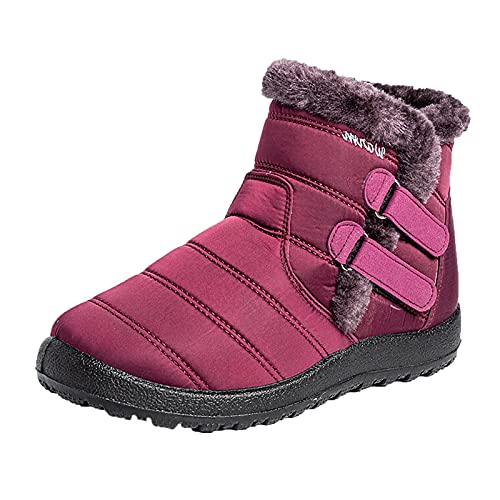 Winterschuhe Damen, Retourenware Winterstiefel Damen Wasserdicht Thermo Weite H Halbstiefel Teenager Mädchen Schneestiefel Dicke Herbstschuhe Winterschuhe Warm Winter von Mobanna