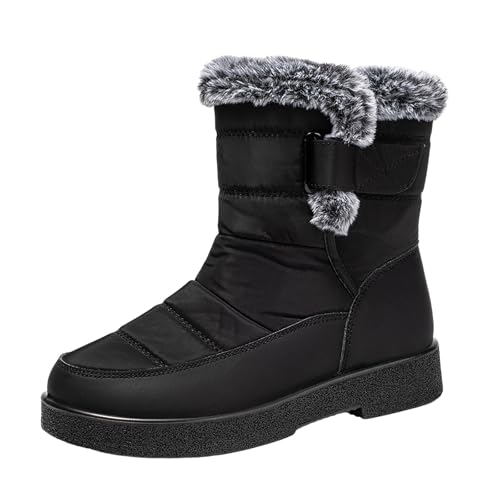 Winterstiefel Wasserdicht Damen, Warme Winterschuhe Damen Schneestiefel Damen Gefüttert Thermo Weitschaft Schneeboots Bequeme Winterboots Weite H Herbstschuhe Warm Boots Bequem Schlupfstiefel von Mobanna