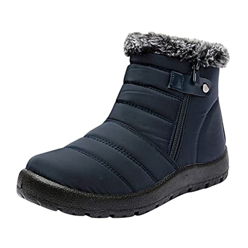 wasserdichte Winterstiefel Damen, Schneeboots Damen Winterschuhe Damen Winter Warme Thermo Winterboots Wanderschuhe Gefüttert Schlupfstiefel Stiefel Flach Warm Schneestiefel Boots Bequem von Mobanna