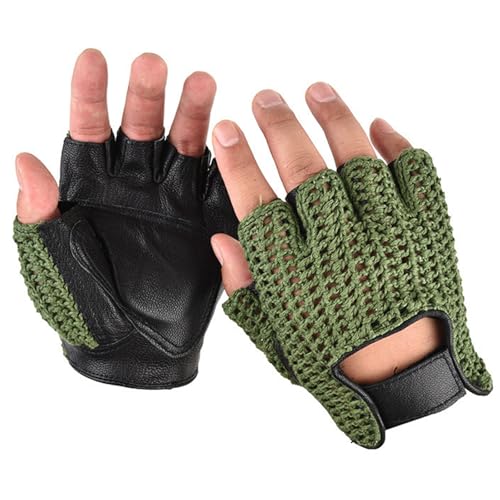 Mocoocouture Pack Haltbarkeit Herren Fäustlinge Halbfingerwolle Lederhandschuhe Outdoor Sportarten Für Fitnessstudio Radfahren Und Freien von Mocoocouture