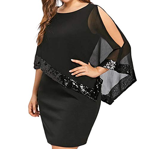 Große Größen Damen Kleid Knielang Asymmetrisch Elegant Abendkleider Für Mollige Frauen Partykleid Kurzarm Festlich Hochzeit Kleider Große Größen Damen Kleid Knielang Asymmetrisch Elegant Abendkleider Für Mollige Frauen Partykleid Kurzarm Festlich Hochzeit Kleider von Modaworld
