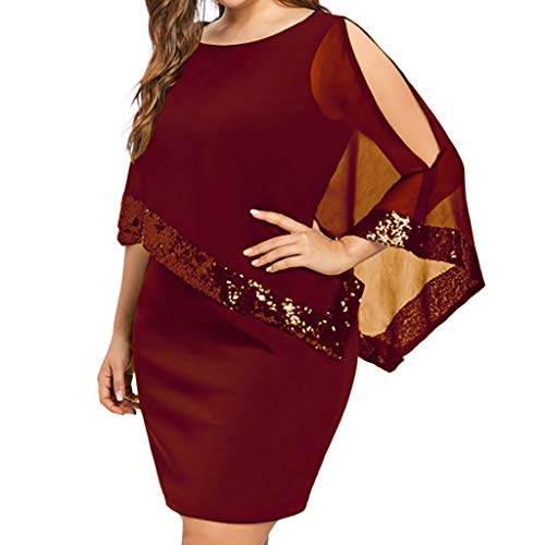 Große Größen Damen Kleid Knielang Asymmetrisch Elegant Abendkleider Für Mollige Frauen Partykleid Kurzarm Festlich Hochzeit Kleider Große Größen Damen Kleid Knielang Asymmetrisch Elegant Abendkleider Für Mollige Frauen Partykleid Kurzarm Festlich Hochzeit Kleider von Modaworld