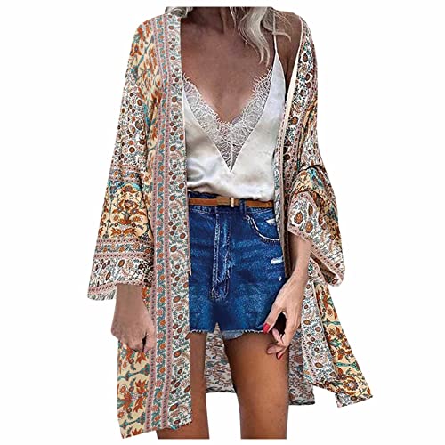Modaworld Damen Kimono Cardigan Sommer Strandkleid Lang Chiffon Strandponcho Pareo Boho Bikini Modaworld Damen Kimono Cardigan Sommer Strandkleid Lang Chiffon Strandponcho Pareo Boho Bikini von Modaworld