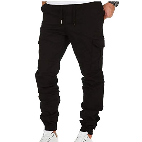 Modaworld Herren Lange Cargo-Hose Straight Lange Arbeitshose Herren Cargo Jogger Chino Hose Pants Mit Stretch Bundhose Arbeitshose Bundhose Cargohose Kniepolster-Taschen von Modaworld