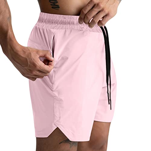 Modaworld Herren Sporthose Kurz Schnell Trocknender Sport Shorts Atmungsaktiver Jogginghose Fitness Training Fitnesshose mit Taschen Reißverschluss von Modaworld