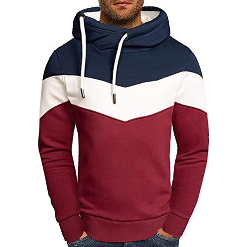 Modaworld Hoodie Herren Kapuzenpullover Patchwork Sweatshirts Casual Langarm Hoody Pullover Tops mit Kängurutaschen Modaworld Hoodie Herren Kapuzenpullover Patchwork Sweatshirts Casual Langarm Hoody Pullover Tops mit Kängurutaschen von Modaworld