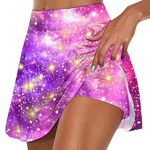 Tennisrock mit Hose für Damen Minirock Sommerrock Tennis Golf Rock Sportrock Golfrock 2 in1 Sport Leggings Sommer Laufrock Sport Skirt mit Shorts Yoga Skort mit Innenhose Tennis Yoga Hose von Modaworld