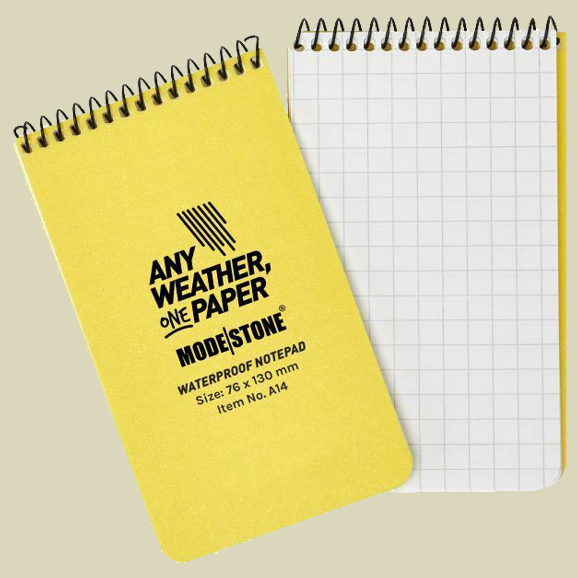 Modestone 76x130mm Notepad-gelb Modestone 76x130mm Notepad-gelb von Modestone