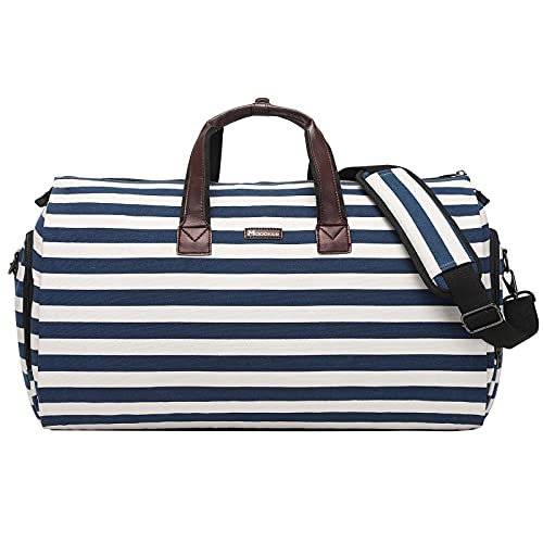 Modoker Kleidersack mit Kulturtasche, Handgepäcktasche für Damen und Herren - 2-in-1 Hängender Koffer, Anzug, Reisetaschen, blau gestreift, 45L, Modoker Kleidersack mit Kulturtasche, Handgepäcktasche für Damen und Herren - 2-in-1 Hängender Koffer, Anzug, Reisetaschen, blau gestreift, 45L, von Modoker
