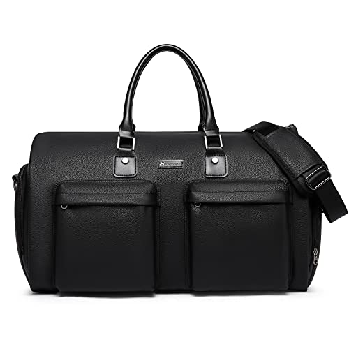 Modoker Kleidertasche aus Leder für Reisen, Reisetasche mit Schulterriemen/Mehreren Taschen – ideal für Geschäftsreisen und Wochenendausflüge – die Kleidertasche für Herren, B-schwarz, Umwandelbarer Modoker Kleidertasche aus Leder für Reisen, Reisetasche mit Schulterriemen/Mehreren Taschen – ideal für Geschäftsreisen und Wochenendausflüge – die Kleidertasche für Herren, B-schwarz, Umwandelbarer von Modoker