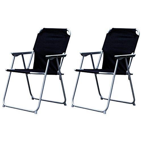 2'er Set Campingstuhl Faltstuhl Stoff Oxfort Klappstuhl Anglerstuhl Regiestuhl Angelstuhl Metall B 53 x T 46 x H 74 cm, Farben:Schwarz 2'er Set Campingstuhl Faltstuhl Stoff Oxfort Klappstuhl Anglerstuhl Regiestuhl Angelstuhl Metall B 53 x T 46 x H 74 cm, Farben:Schwarz von Mojawo
