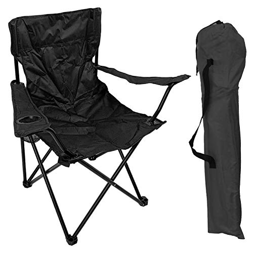 Anglersessel Campingstuhl Faltstuhl Anglerstuhl Regiestuhl Schwarz mit Getränkehalter und Tasche Anglersessel Campingstuhl Faltstuhl Anglerstuhl Regiestuhl Schwarz mit Getränkehalter und Tasche von Mojawo