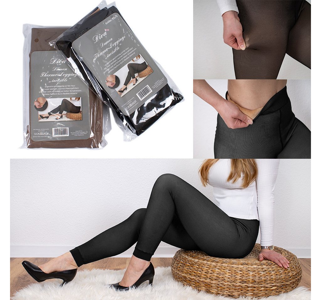 Mojawo Feinstrumpfleggings Da Thermo Leggings Laufhose Warm gefüttert Winter Fleece M/L Mojawo Feinstrumpfleggings Da Thermo Leggings Laufhose Warm gefüttert Winter Fleece M/L von Mojawo