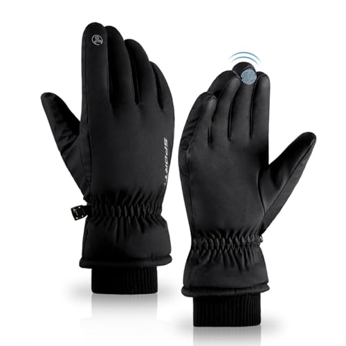 Mokani Handschuhe Herren, Warme Winterhandschuhe Wasserabweisende Touchscreenhandschuhe Winddichte Fahrradhandschuhe Sporthandschuhe für Reiten Laufen Skifahren Wandern Radfahren von Mokani