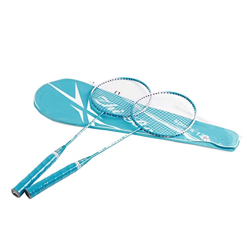 Badminton Schläger, Badmintonschläger, 20,5 × 65,5 cm, Keine Verformung, Mit Badminton-Tasche, Professioneller Leichtmetall-Badmintonschläger, für Studenten, Anfänger und Fitness-Enthusiasten(Blau) von Mokernali