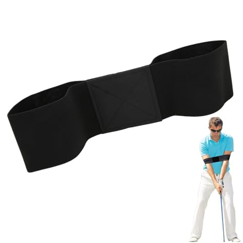 Golf Schwungtrainer für die Arme, Golf Arm Motion Correction Belt, elastischem Korrekturgurt für den Golfschwung, einstellbar, zur Haltungskorrektur im Golftraining, Schwarz von Mokernali