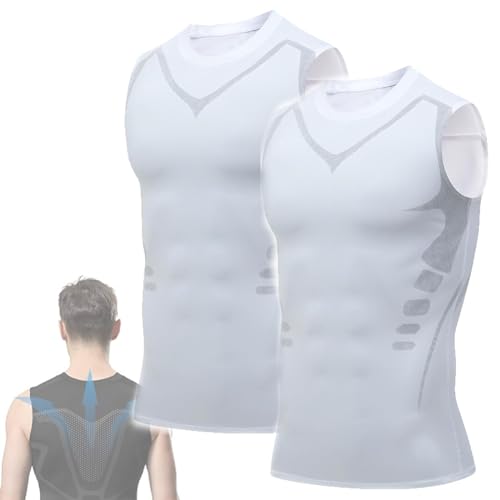 MoliseMeotans Qiawi Ionic Shaping Vest, Ionic Shaping Sleeveless Shirt for Men, Menionic Tourmaline Posture Corrector Vest (A1*2,L) von MoliseMeotans