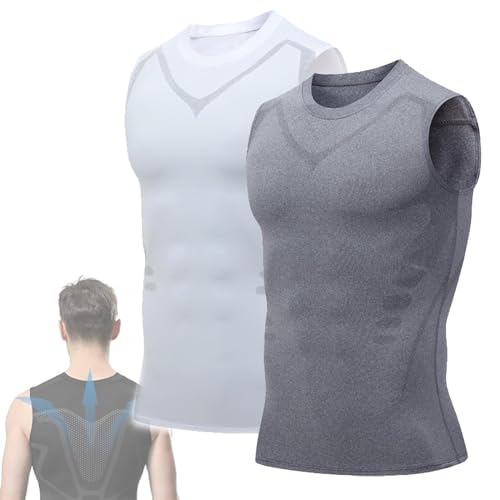 MoliseMeotans Qiawi Ionic Shaping Vest, Ionic Shaping Sleeveless Shirt for Men, Menionic Tourmaline Posture Corrector Vest (A1+3,5XL) von MoliseMeotans