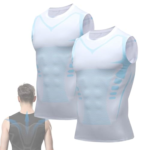 MoliseMeotans Qiawi Ionic Shaping Vest, Ionic Shaping Sleeveless Shirt for Men, Menionic Tourmaline Posture Corrector Vest (A2*2,3XL) von MoliseMeotans