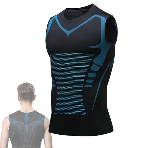 MoliseMeotans Qiawi Ionic Shaping Vest, Ionic Shaping Sleeveless Shirt for Men, Menionic Tourmaline Posture Corrector Vest (B2*2,XL) von MoliseMeotans