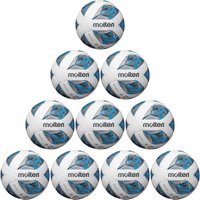 10er Ballpaket molten Spiel Fußball F5A3555-K weiß/blau/silber 5 von Molten