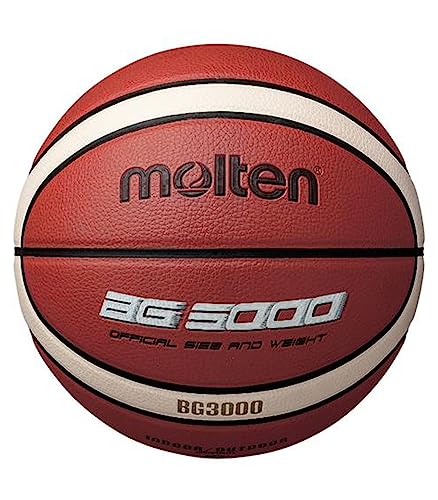 Molten BG3000 Basketball, Indoor/Outdoor, Kunstleder, Größe 5, orange/elfenbeinfarben, geeignet für Jungen im Alter von 7, 8, 9, 10 und 11, Mädchen im Alter von 12 und 13 Jahren Molten BG3000 Basketball, Indoor/Outdoor, Kunstleder, Größe 5, orange/elfenbeinfarben, geeignet für Jungen im Alter von 7, 8, 9, 10 und 11, Mädchen im Alter von 12 und 13 Jahren von Molten