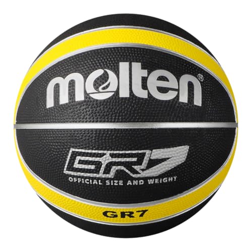 Molten BGR Farbiger Basketball schwarz Black/Yellow Größe 7 von Molten