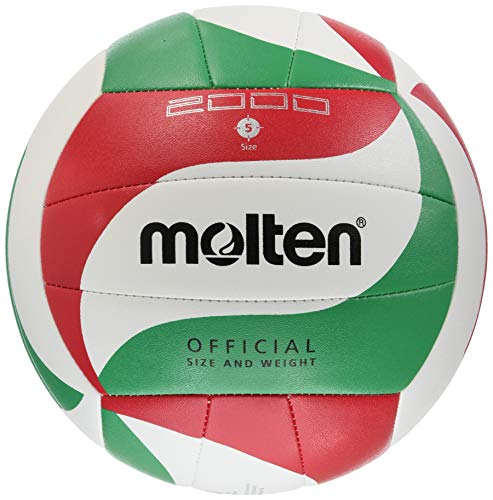 Molten V5M2000 Top Training Volleyball Gr. 5 Ball,Weiß/Grün/Rot,5 von Molten