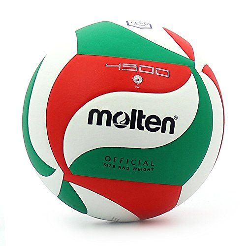 Molten V5M4500 Volleyball Größe 5 Ball, Weiß/Grün/Rot, 5 von Molten