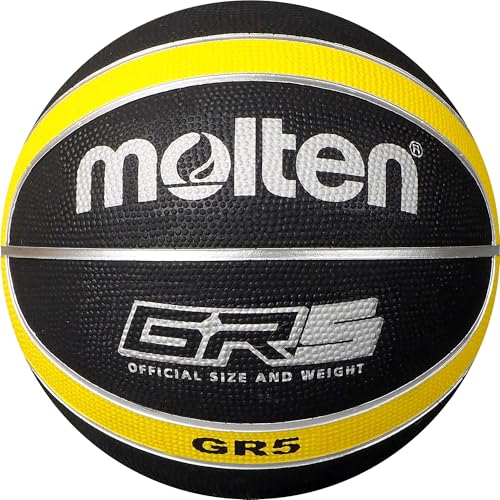Molten Basketball, Größe 5, Schwarz/Gelb Molten Basketball, Größe 5, Schwarz/Gelb von Molten