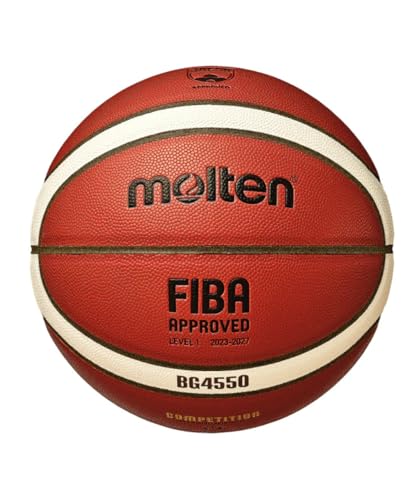 Molten Basketball B6G4550, Wettspielball, Premium Synthetik-Leder, 12 Felder, Größe 6 Molten Basketball B6G4550, Wettspielball, Premium Synthetik-Leder, 12 Felder, Größe 6 von Molten