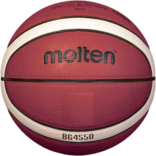 Molten Basketball B7G4550, Wettspielball, Premium Synthetik-Leder, 12 Felder, Größe 7 Molten Basketball B7G4550, Wettspielball, Premium Synthetik-Leder, 12 Felder, Größe 7 von Molten